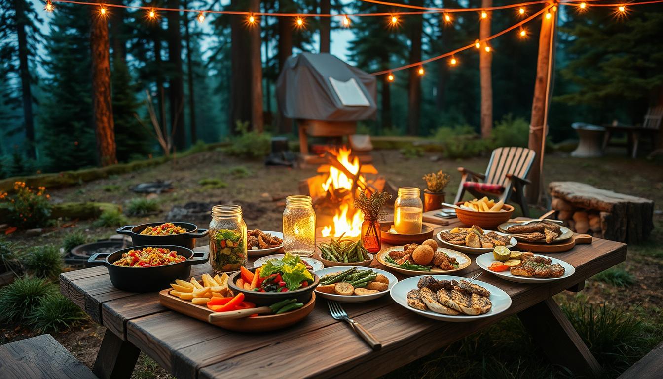 camping meal presentation