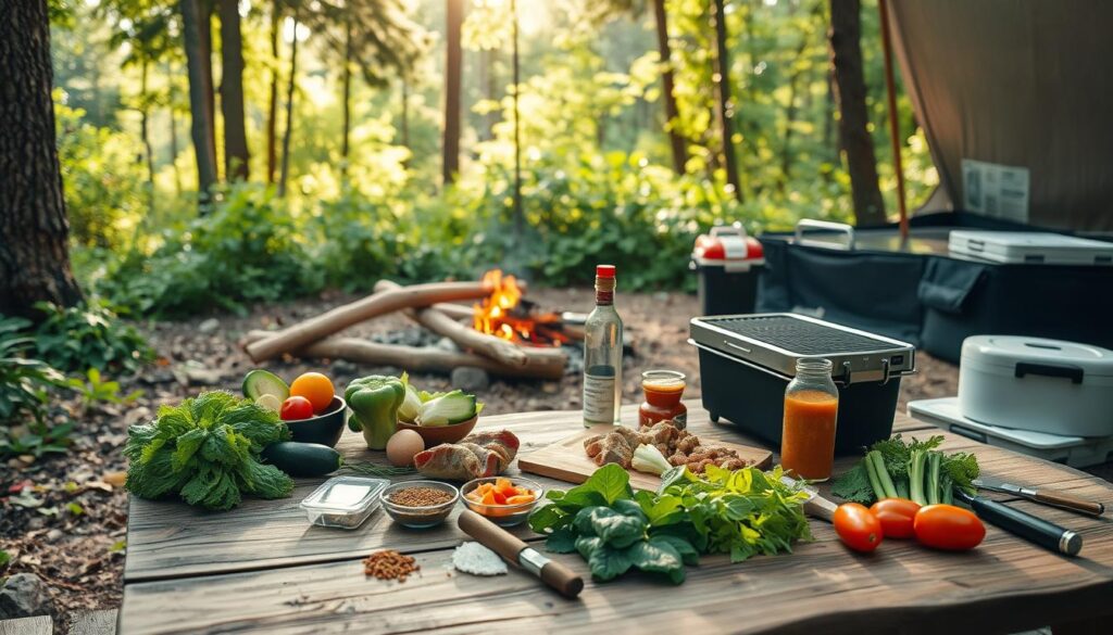 outdoor cooking prep