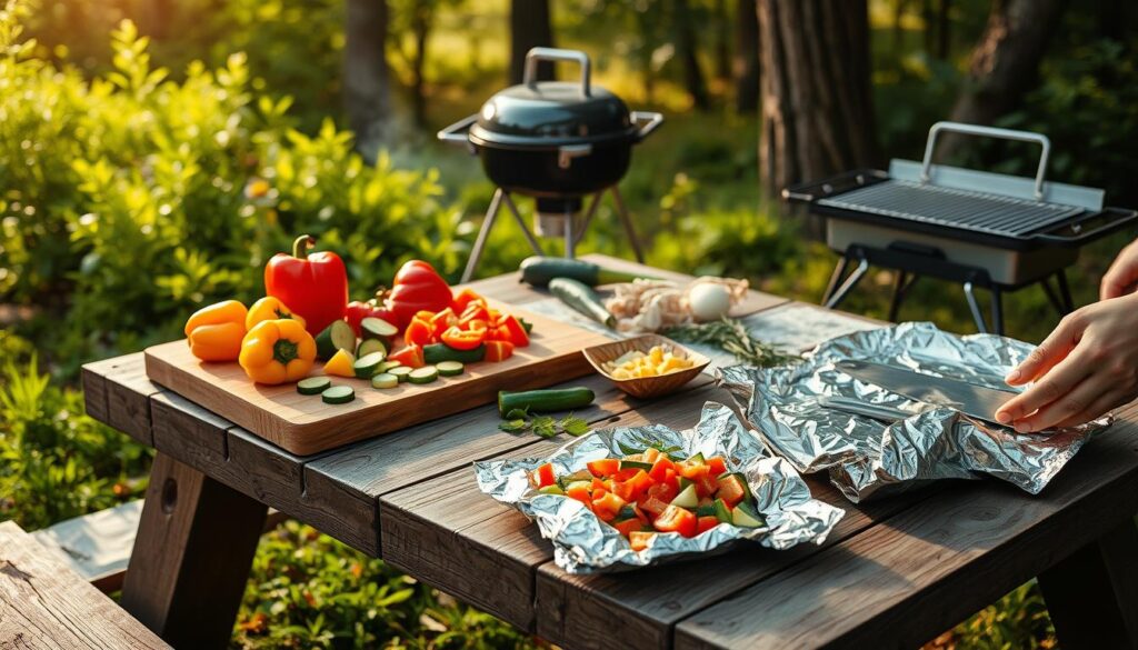 preparation techniques for foil pack meals