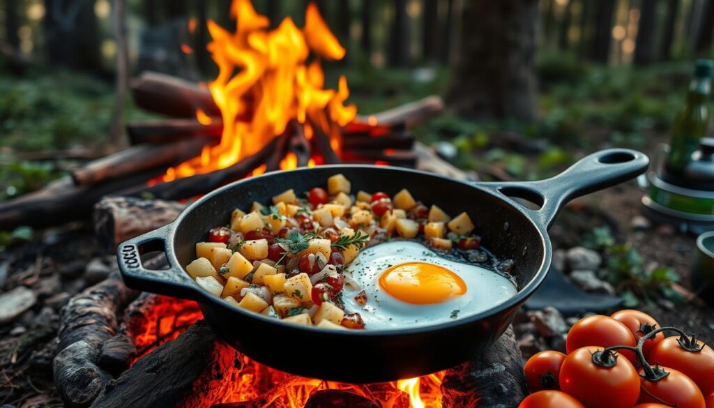 savory camping breakfast